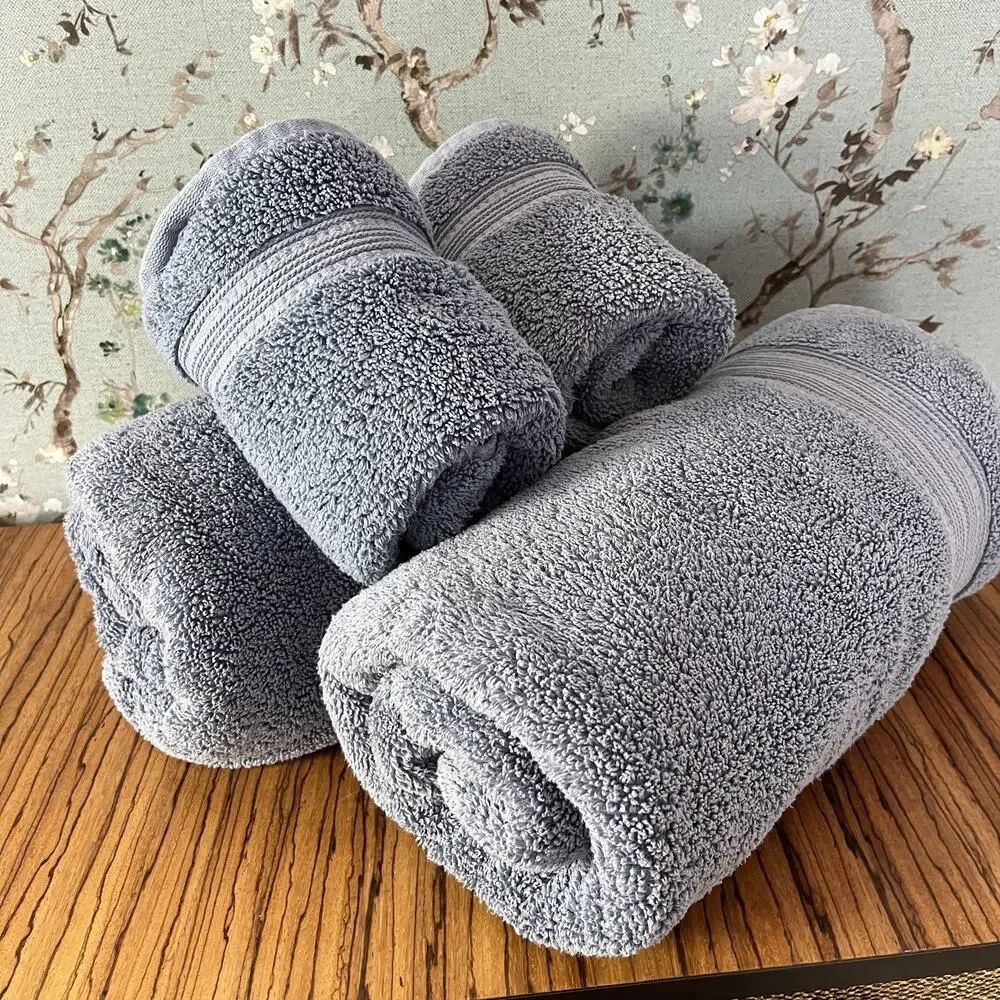 Charisma Luxury Towel 100% Hygro Cotton Set Of 4 - 2 Towels 2 Hand Towels Blue